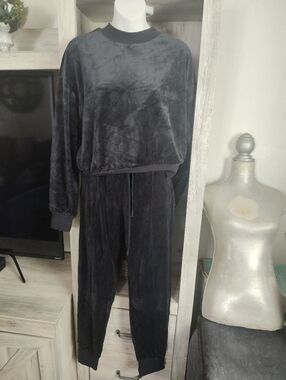 Club Monaco Navy Velour Sweatpant Set Women's SZ M New With Tags